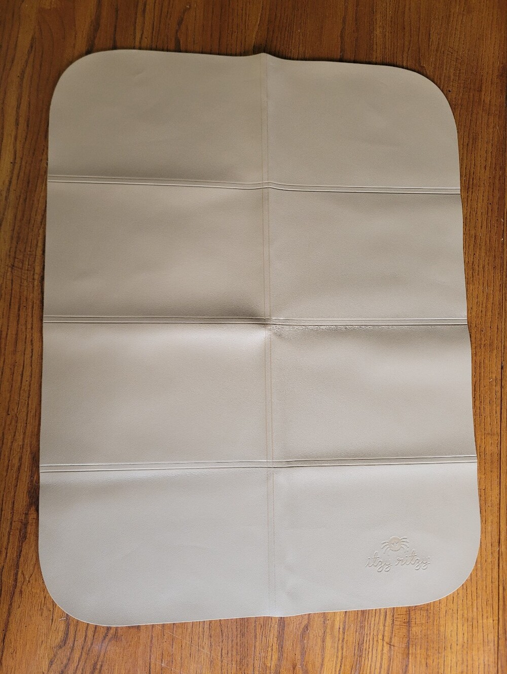Itzy Ritzy Vegan Leather, Dark Khaki Water-Resistant Changing Pad